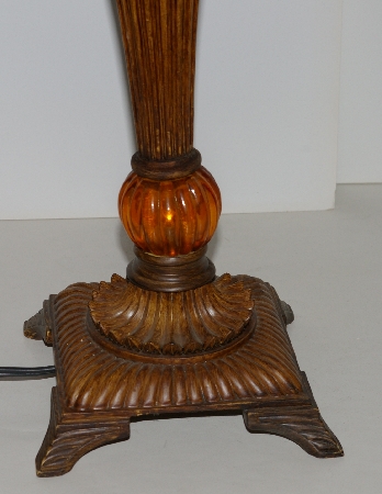 Lamps #0038  "2002 Tiffany Style Rose Table Lamp"