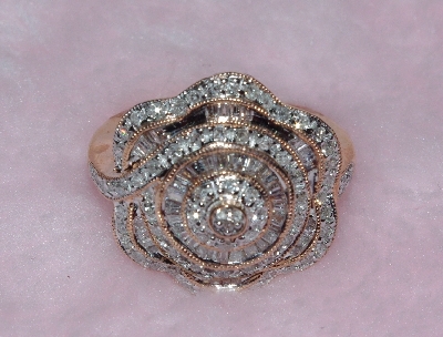 +Lamps II #0154  "14K Rose Gold Diamond Ring"