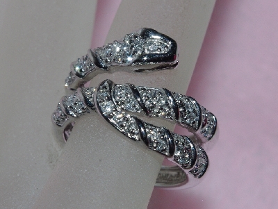 +Lamps II #0188 "Sonia Bitton 14K White Gold Diamond Snake Ring"
