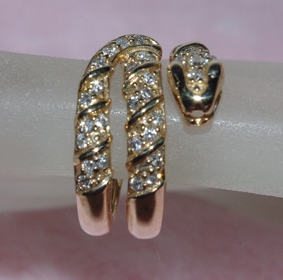 +Lamps II #0195  "Sonia Bitton 14K Yellow Golf Diamond Snake Ring"