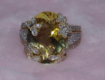 +Lamps II #0123  "14K Yellow Gold LeVian Citrine & Diamond Ring"