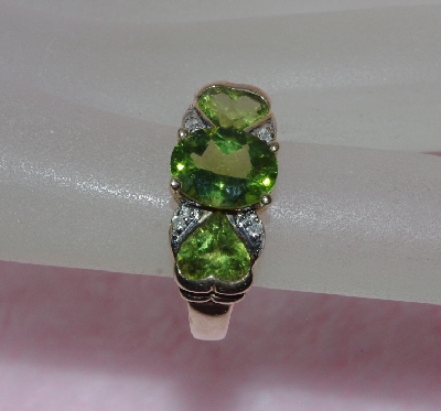 +Lamps II #221  "14K Yellow Gold Peridot & Diamond Ring"