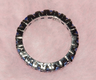 +Lamps II #0227  "Sterling Blue Sapphire Eternity Band Ring"