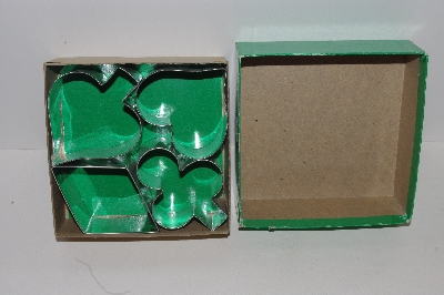 +Lamps II #0068  "Set Of 4 Vintage Cookie Cutters "Hearts,Diamonds,Spades & Clubs"