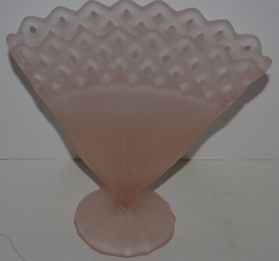 +MBALamps II #0040  "Older Fancy Pink Satin Glass Vase"