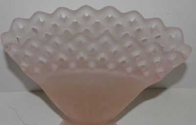 +MBALamps II #0040  "Older Fancy Pink Satin Glass Vase"