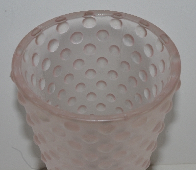 +MBALamps II #0036  " Older Pink Satin Glass Vase"