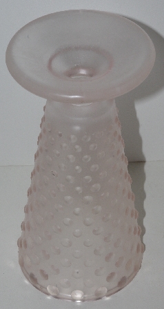 +MBALamps II #0036  " Older Pink Satin Glass Vase"