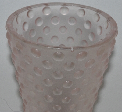 +MBALamps II #0036  " Older Pink Satin Glass Vase"