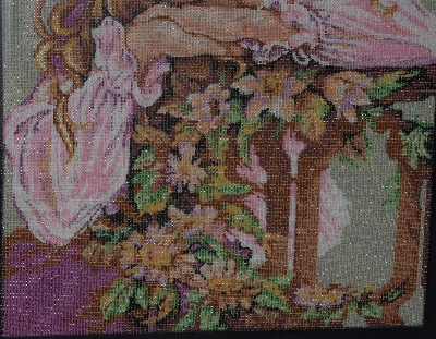 *Lamps II #0394  "1987 Hand Beaded Tapestry"