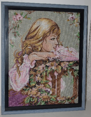 *Lamps II #0394  "1987 Hand Beaded Tapestry"