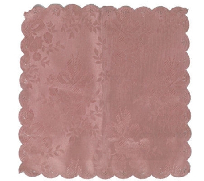 +MBA # H515 "Mauve Stain Resistant Floral Jacquard Table Cloth"