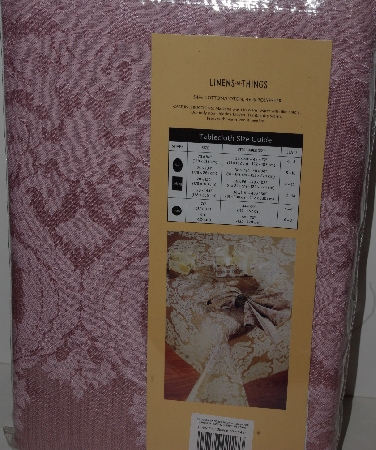 +MBA #1313-332  "Dusty Pink Chateau Jacquard Damask 70x144 Oblong Wider Width Tablecloth"
