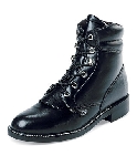 +MBA #1313-314  "Justin Ladies Black Cow Leather Lace Up Boots"