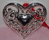 +MBA #1313-167    "Lenox Set Of 2 Silver Plated Heart Ornaments"