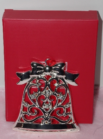 +MBA #1313-173    "Lenox Set Of 2 Silver Plated Bell Ornaments"
