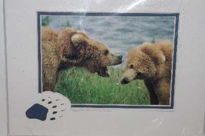 +MBA #1313-134   "Howie Garber Yes, Mom Bear & Cub Alaska Matted Print"
