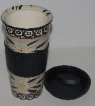 +MBA #1313-0013  "Black Old World Pattern Ceramic Tumbler"