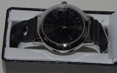 +MBA #1515-0083    "Gossip Black Silicone Strap Watch"