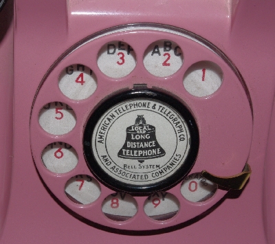 +MBA #1515-0053    "Vintage Pink & Black Bell System Telephone"