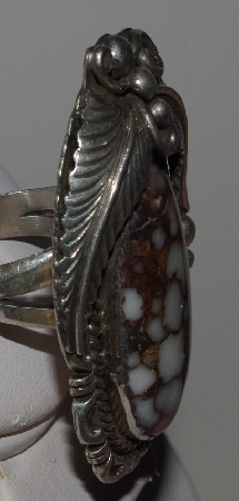 +MBA #1616-245  "Robert Kelly Large Fancy Sterling Crazy Horse Gemstone Ring"