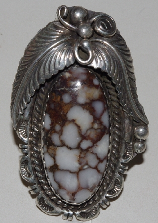 +MBA #1616-245  "Robert Kelly Large Fancy Sterling Crazy Horse Gemstone Ring"