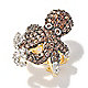 +MBA #1616-310  "Neda Behnam Gold Embraced Simulated Diamond Octopus Ring"
