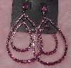 +MBA #1616-106    "Lilly Rocket Pink Crystal Rhinestone Earrings"