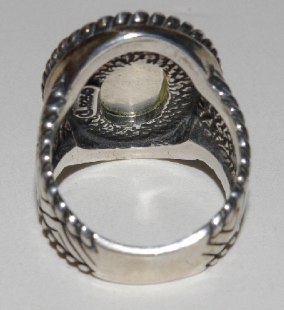 +MBA #1616-193  "Fancy Blue Lace Agate Sterling Ring" 