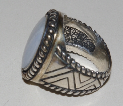 +MBA #1616-193  "Fancy Blue Lace Agate Sterling Ring" 