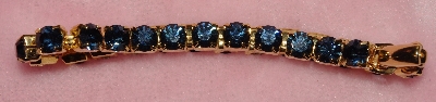 +MBA #1616-0036  "Gold Plated Blue CZ Bracelet"