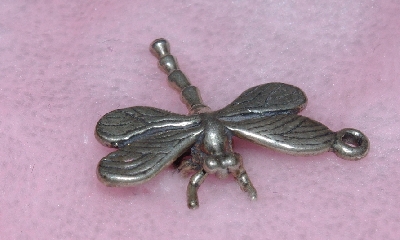 +MBA #1616-0017  "Set Of 4 Sterling Dragonfly Pendants/Charms"