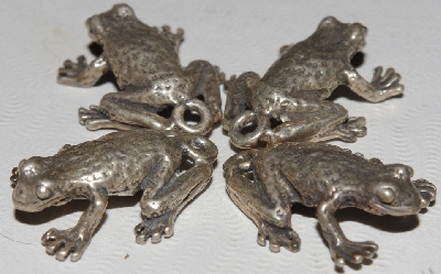 +MBA #1515-0197  "Set Of 4 Sterling Frog Pendants/Charms"
