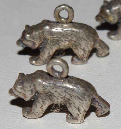 +MBA #1515-184  "Set Of 5 Sterling Bear Pendants /Charms"