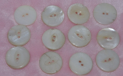 MBA #1616-157  "Vintage Lot Of 21 Shell Buttons"