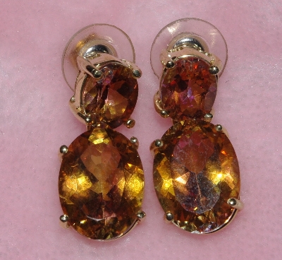 +MBA #1616-0332  "14K Yellow Gold Golden Topaz Earrings"