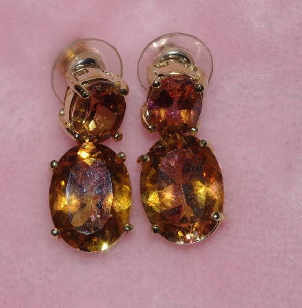 +MBA #1616-0332  "14K Yellow Gold Golden Topaz Earrings"
