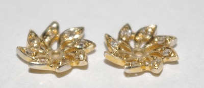 +MBA #1818-0062  "14K Yellow Gold & Diamond Earring Jackets"