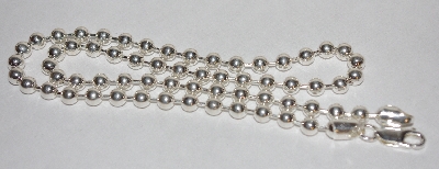 +MBA #1818-0184  "Sterling Bead Necklace"