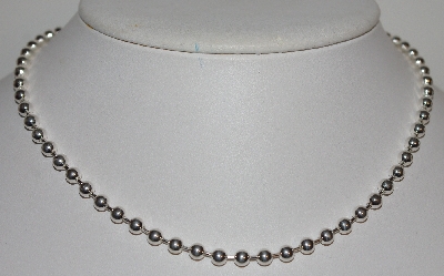 +MBA #1818-0184  "Sterling Bead Necklace"