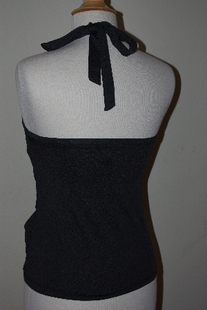 +MBA #1818-0013  "Venus Black Tie Back Rhinestone Tank"