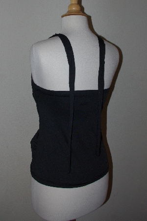 +MBA #1818-0013  "Venus Black Tie Back Rhinestone Tank"