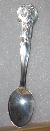 MBA #1919-0049  "1978 California  Sterling Franklin Mint Mini State Flower Spoons"