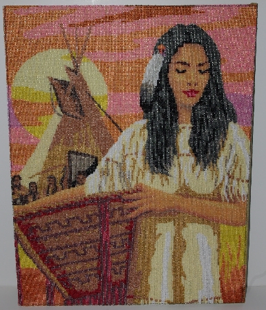 MBA #2020-0111 "Hand Beaded  "La Squaw" Tapestry"