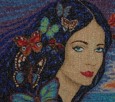 MBA #2929-0098  "Collection D'Art Hand beaded Tapestry"