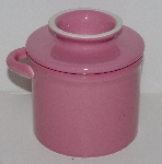 +MBA #2323-0064  "Pink Ceramic Butter Crock"