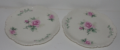 +MBA #2323-0092  "Set Of 4 Pink Rose Bavarian Style Salad Plates"