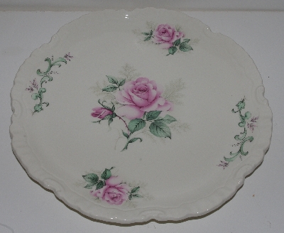 +MBA #2323-0092  "Set Of 4 Pink Rose Bavarian Style Salad Plates"