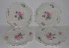 +MBA #2323-0101  "Set Of 4 Pink Rose Bavarian Style Dinner Plates"