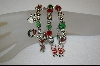 +  Set of (3) Christmas Stretch Bracelets W/ Metal Charms